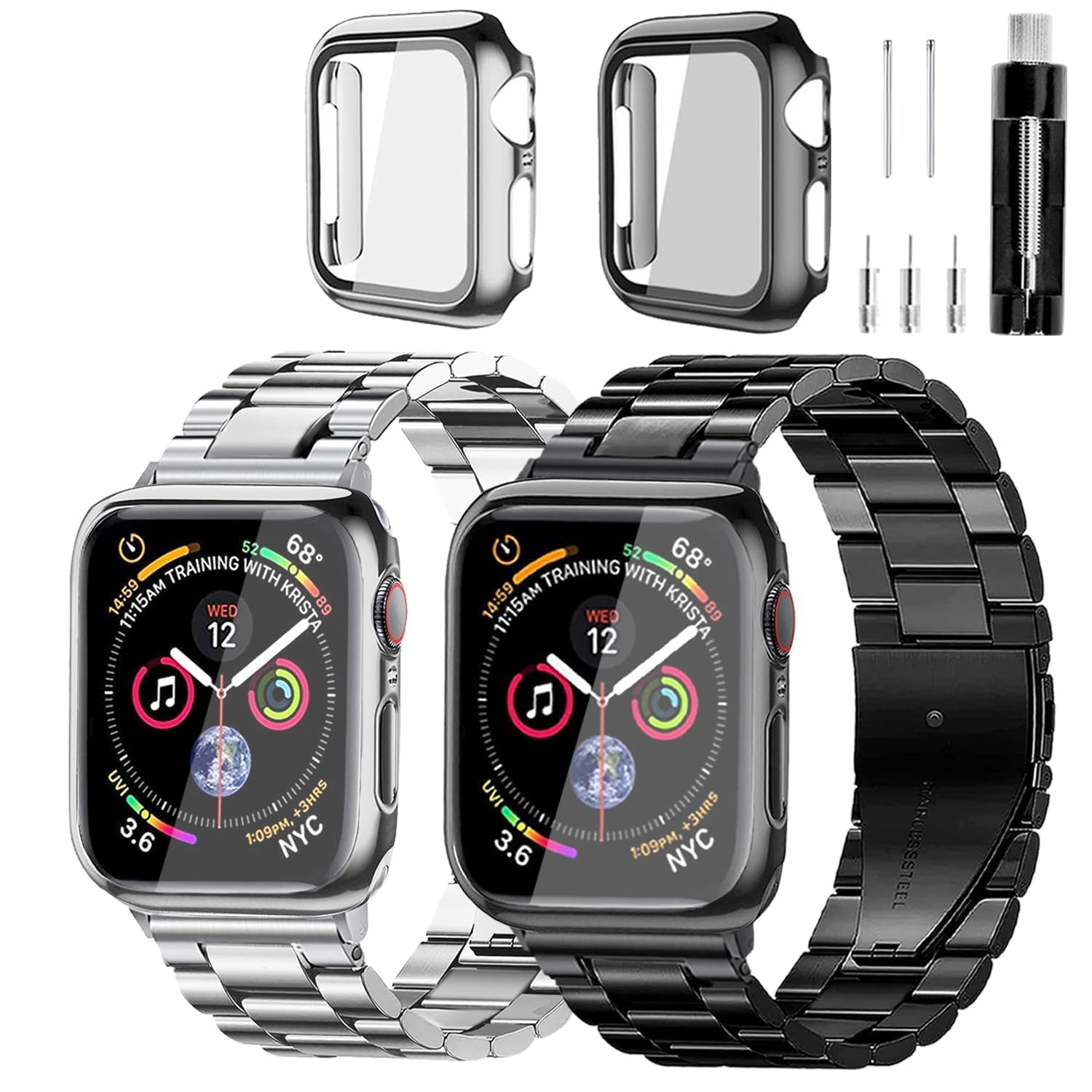 REASDEN Stainless Steel Band and Case Compatible With Apple Watch Iwatch Ultra Series 11 10 9 8 7 6 5 4 3 2 1 SE 49mm 45mm 46mm 44mm 42mm 41mm 40mm