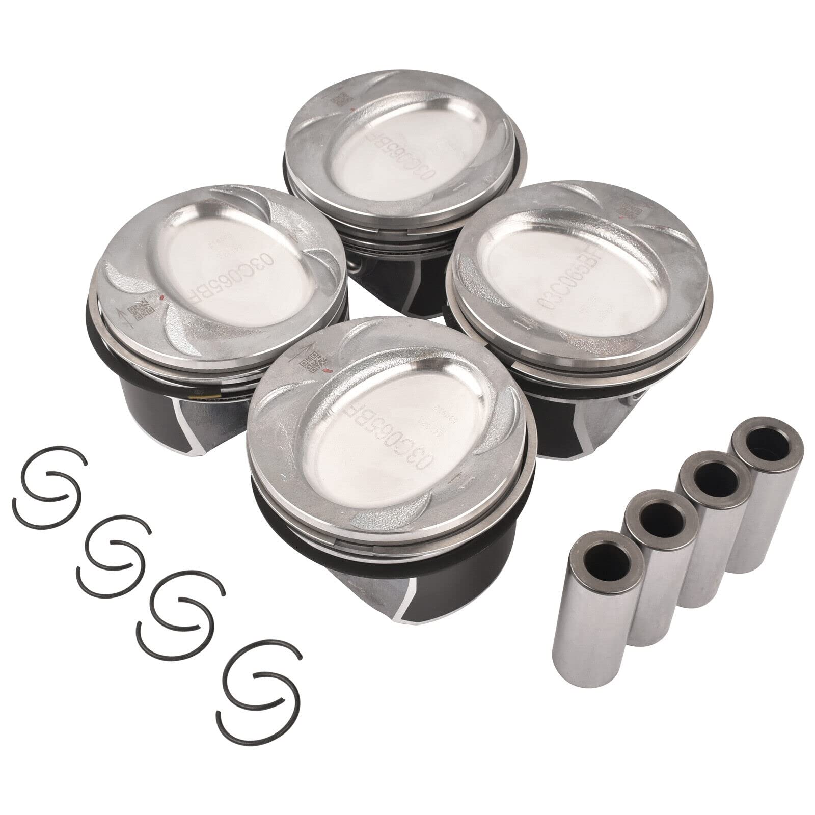 4x Kolben 03C107065CK 03C107065BF Für A-u d-i Sk0da V-W 1.4 TSI CAVA CAVB BLG BMY MG mit Kolbenringen mit Zylinderkopfdichtung