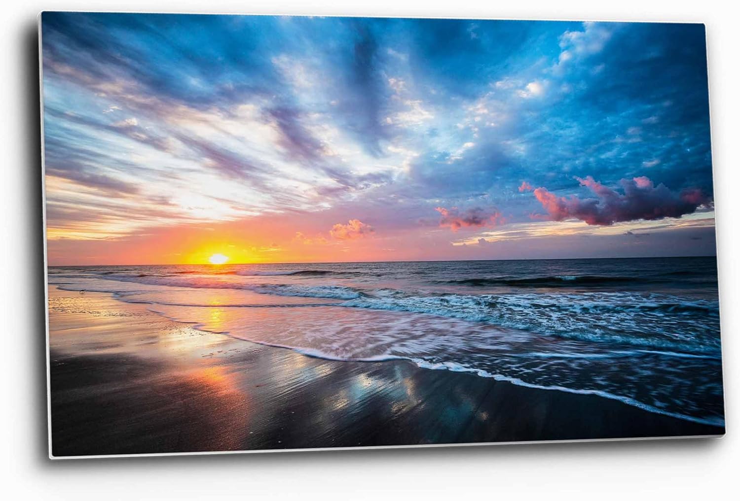 Hilton Head Island Metal Print | South Carolina Beach Sunrise Atlantic Coast Seascape Coastal Photography Wall Art Decor (12" x 18")