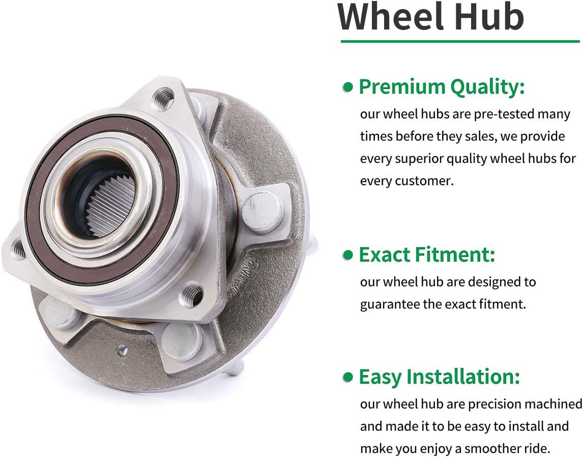 HICKS 513288 Front Wheel Bearing and Hub Assembly for 14-17 Chevy Impala, 13-16 Chevy Malibu, 10-17 Chevy Equinox, 10-17 GMC Terrain