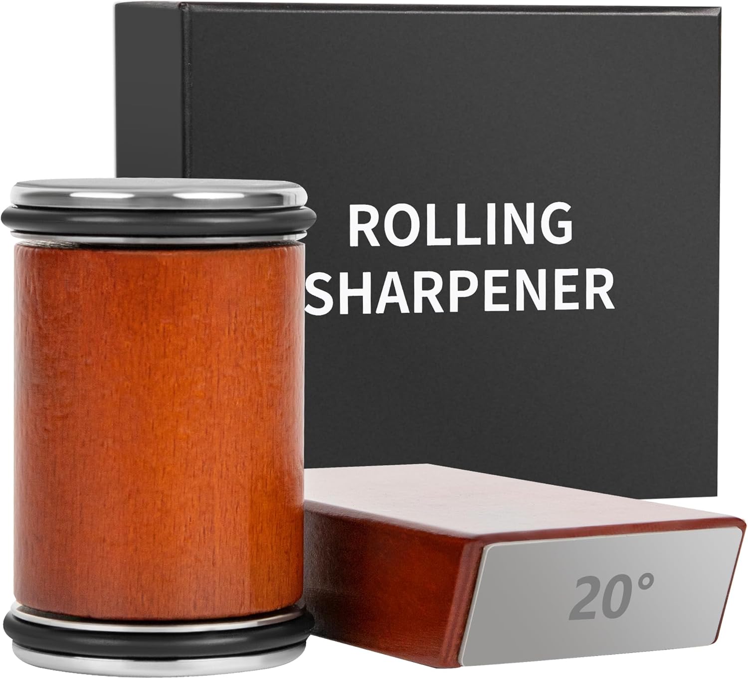 HAOLI Rolling Knife Sharpener Kit: Industrial-grade Diamond Stones For Effortless Knife Sharpening At 15° & 20° Angles! Rolling Knife Sharpener Tool For Kitchen Knives.（Red）