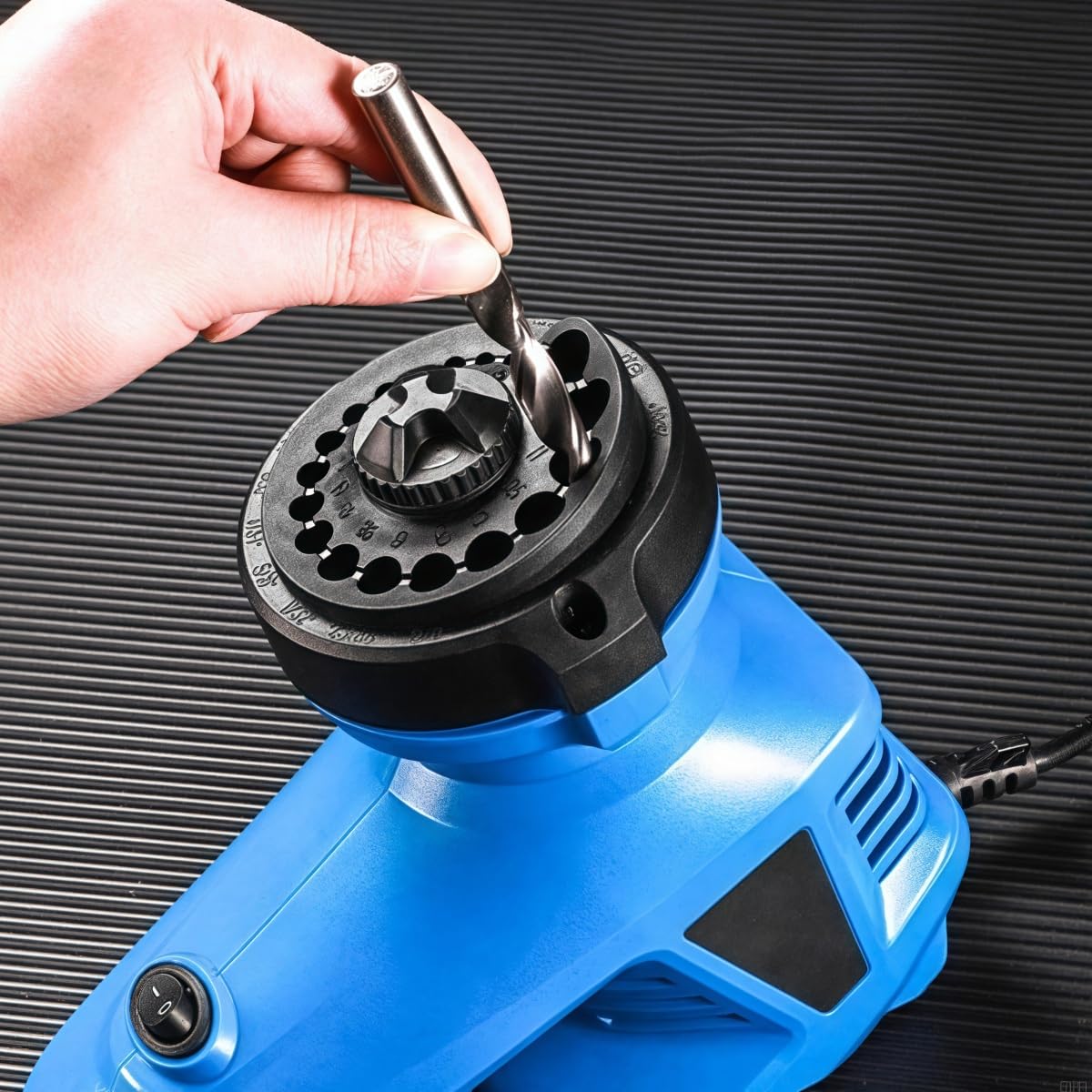Afilador de brocas, afilador de brocas eléctricas para todas las brocas (1/8-15/32 pulgadas), amoladora multiusos con muela