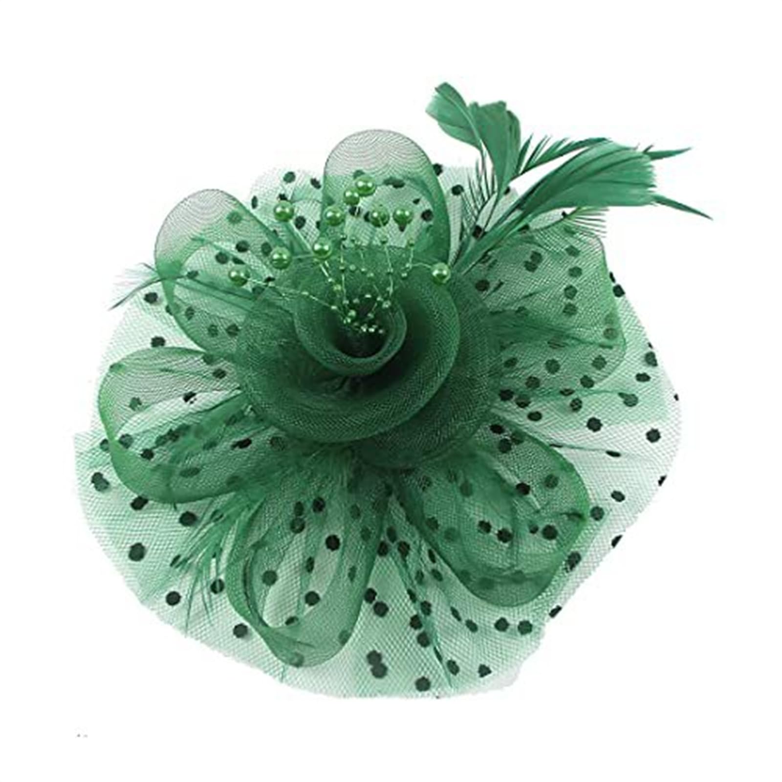 Fentency Feathered Headpiece Women Mesh Hat Hair Band Headband Wedding Accessories Feathered Headband Hat Party Hairpiece