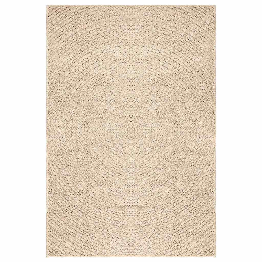 Tapis extérieur et intérieur beige ZIZUR 140x200cm pour terrasse et salon