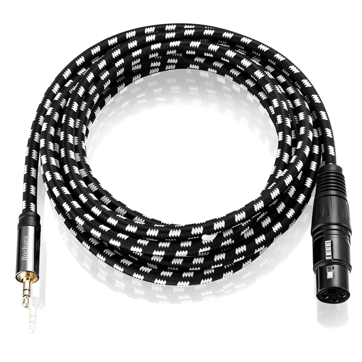 3m 10ft Nylon Braided 3.5mm Stereo Jack to XLR Female OFC