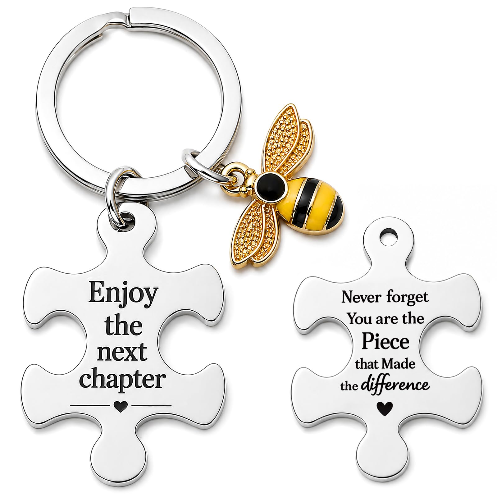 YISCOKO Gifts for Women Bee Keyring Retirement Gifts for Women Thank You Gift Leaving Gifts for Colleagues Women Teacher Graduation Gifts New Job Gifts Good Luck Gifts