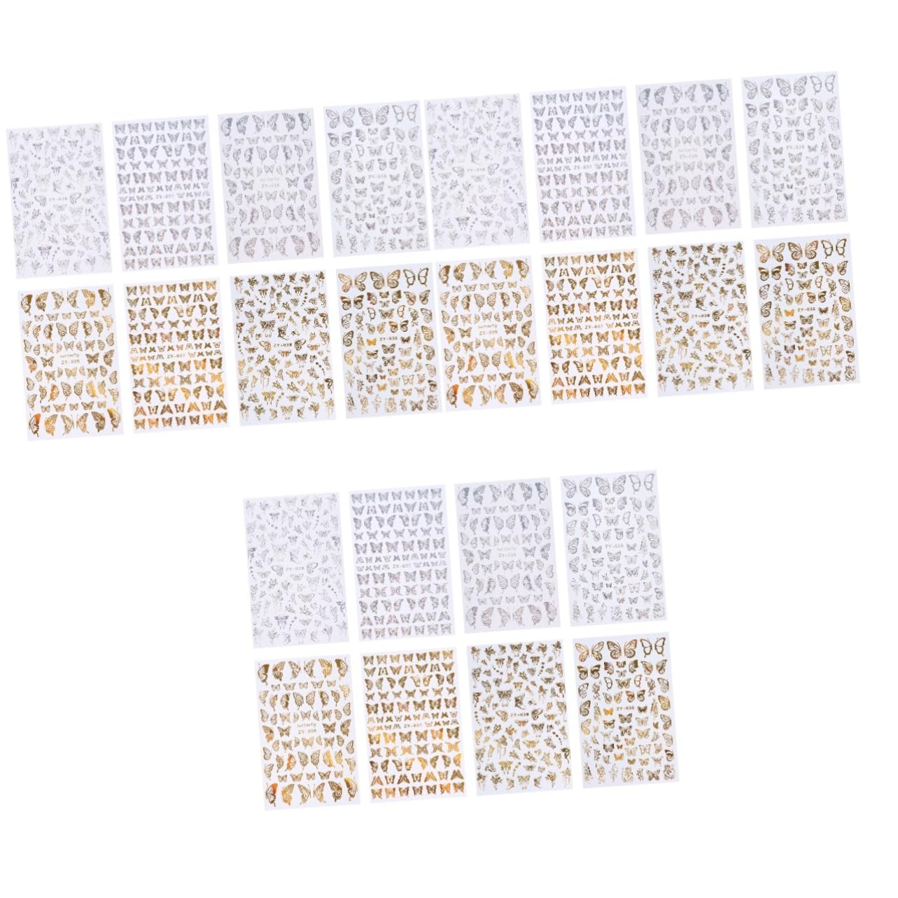 3 Set Adesivi Per Unghie Decorazioni Nail Art Adesivi Manicure Per Unghie Chic E Uniche 8 Fogli*3