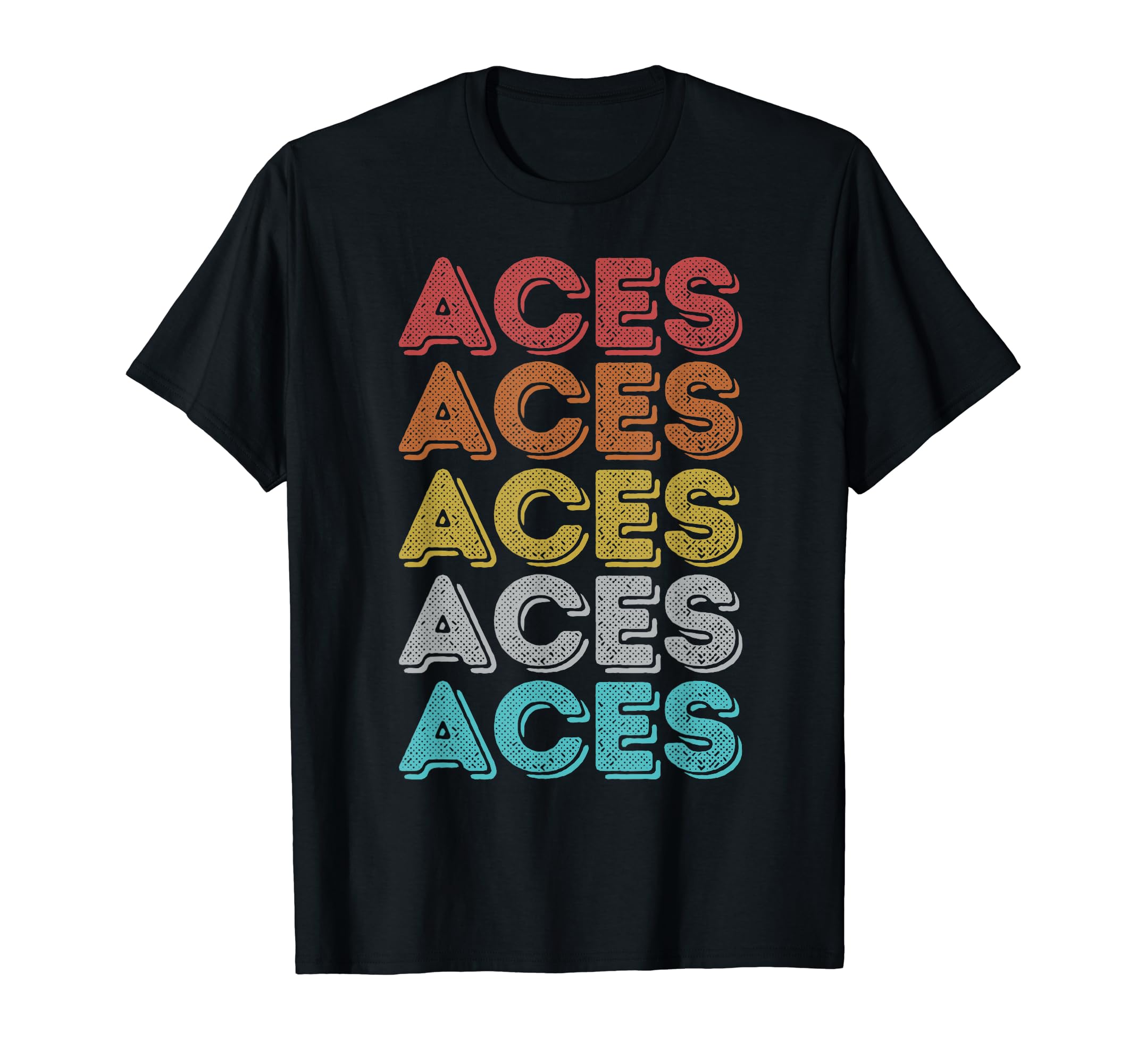 Aces Shirt Vintage Retro ApparelVintage Retro Aces T-ShirtOEKO-TEX STANDARD 100