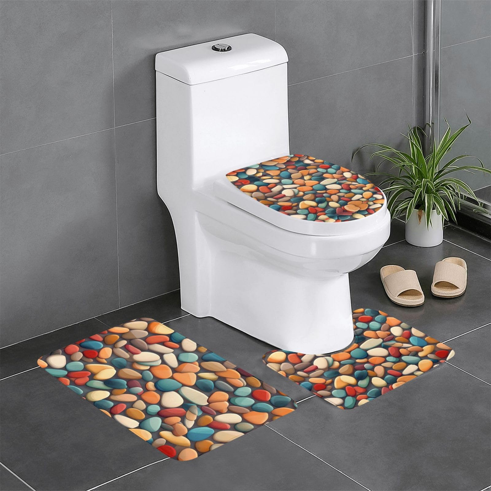 Tapis de salle de bain galets pour sécuriser vos toilettes et lavabos