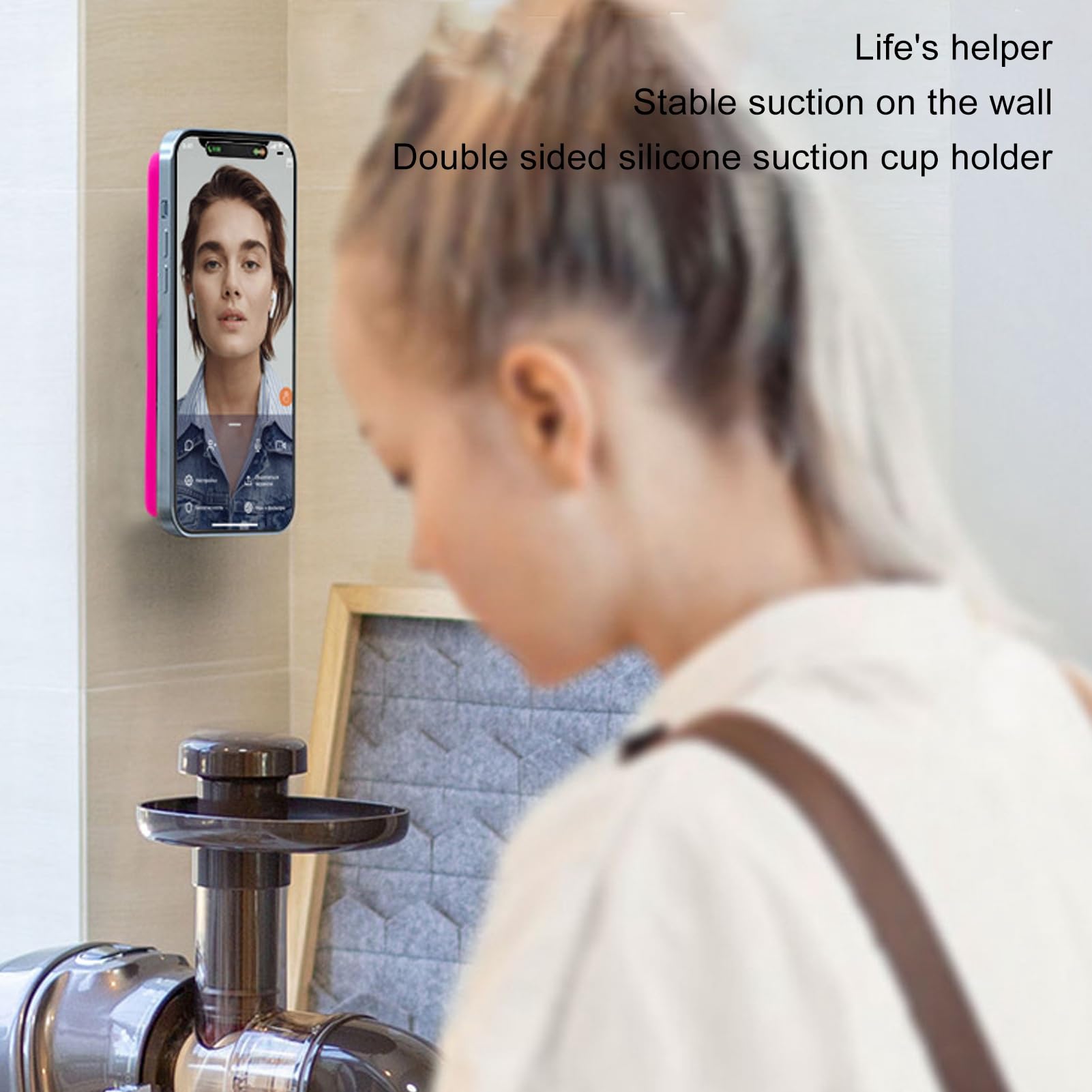Klearlook Silicone Suction Cup Phone Case Mount Double Sided, Sticky Phone Grip With Higher Suction Power For Cell Phone, Hands-Free Phone Accessories Holder For Selfies And Videos, Transparent - Color Clear