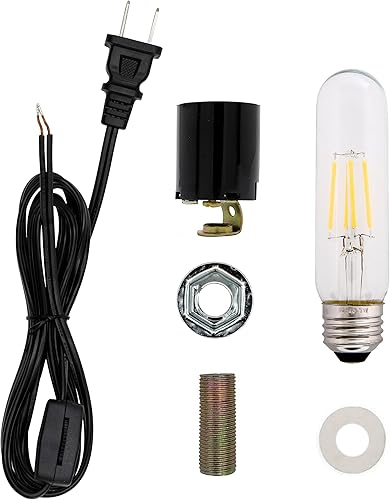 Creative Hobbies Kit de cableado grande de cerámica para árbol de Navidad con bombilla LED de 3.5 W, enchufe de base estándar (Edison), perfecto
