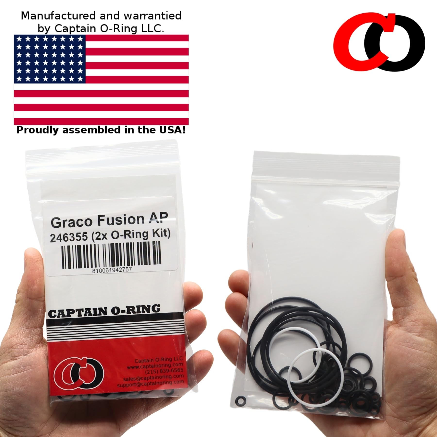 Captain O-Ring – Replacement 246355 O-Ring Kit for Graco Fusion AP