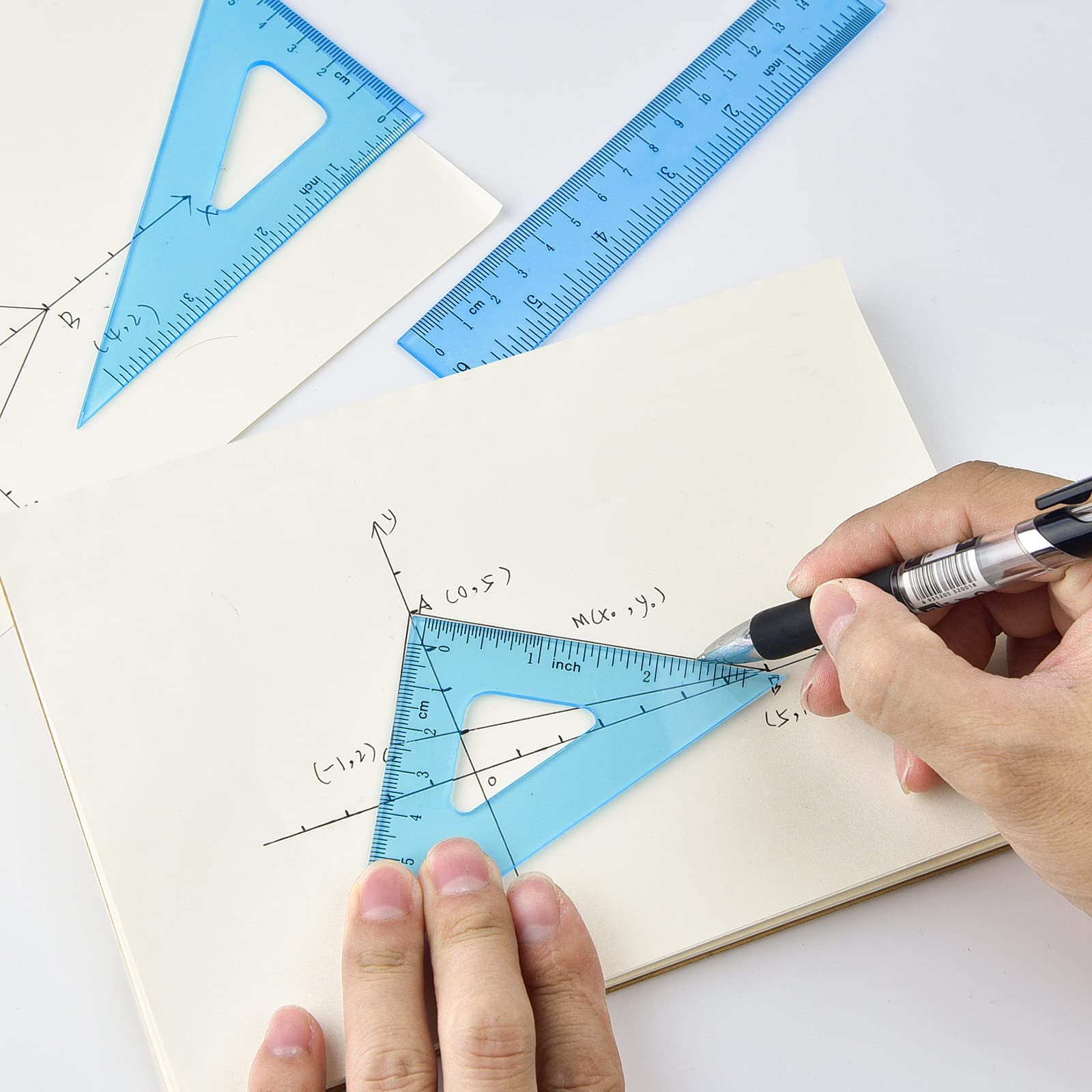 Straght Math Tools Snapklik.com : Coopay 6 Inch Math Geometry Tool Plastic Ruler Square ...