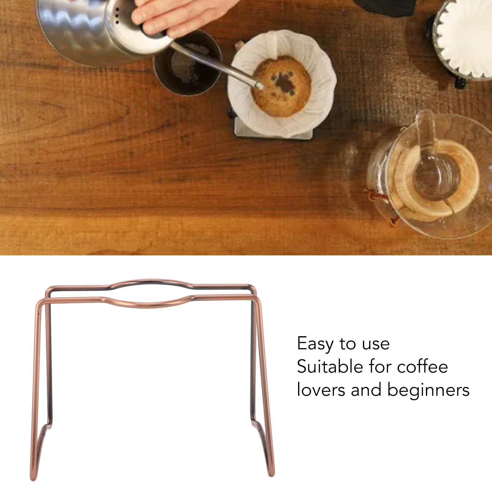 Kaffee Tropfer Gestell Aus Eisen – Mit Ledergriff | Pour Over Kaffeeständer Für Zuhause & Café