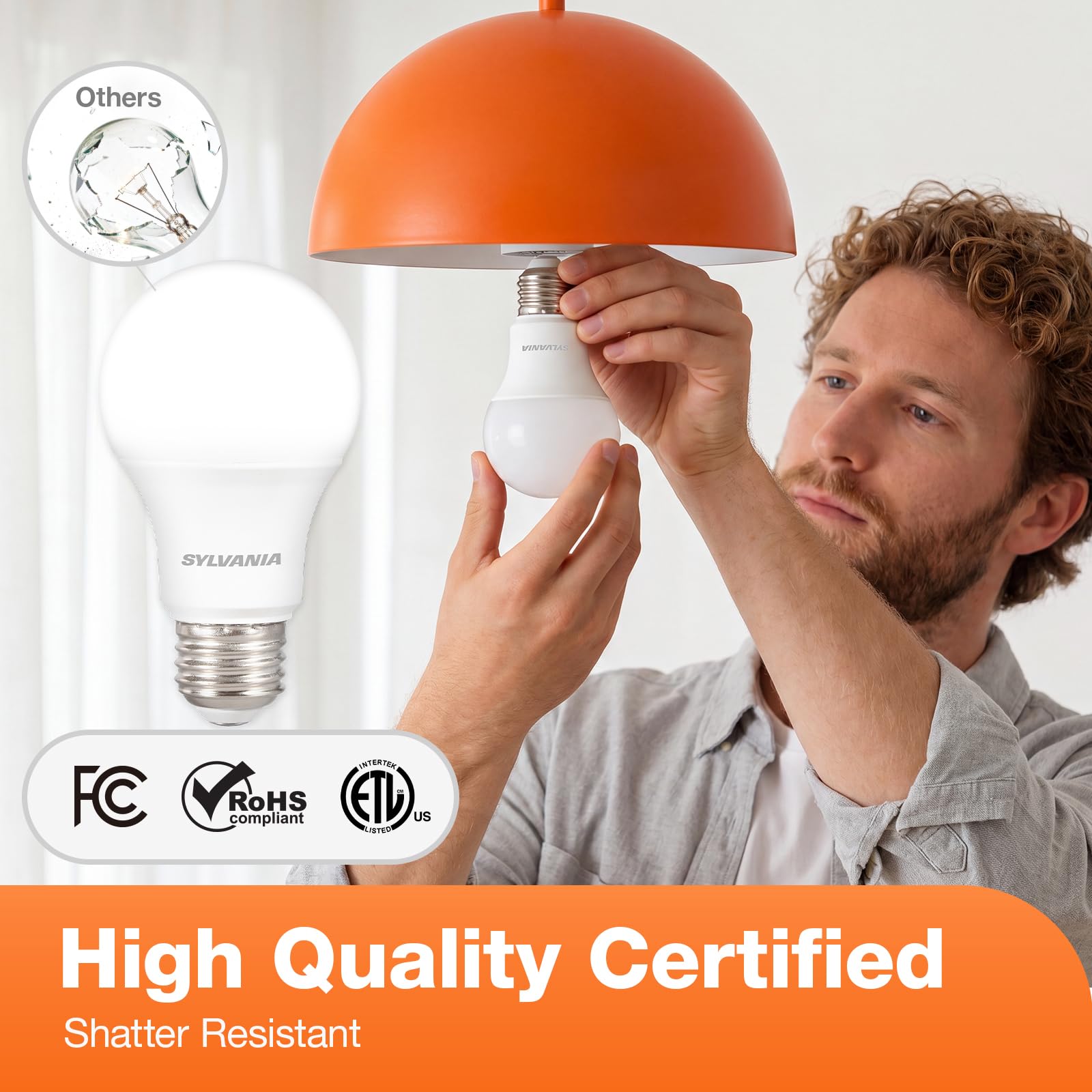 Sylvania LED Light Bulb, 60W Equivalent A19, Efficient 8.5W