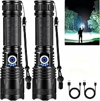 Vista 1 de Linternas LED Recargables de Alto Lumen, 99,000 Lúmenes Linternas Súper Brillantes con 5 Modos, Linterna Potente Impermeable Linternas
