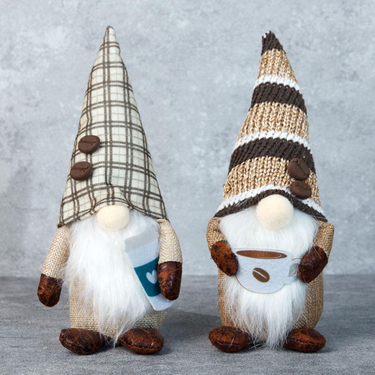 Halloween Coffee Gnome Figurine 2pcs Cloth Powder Holiday Decorations image 3