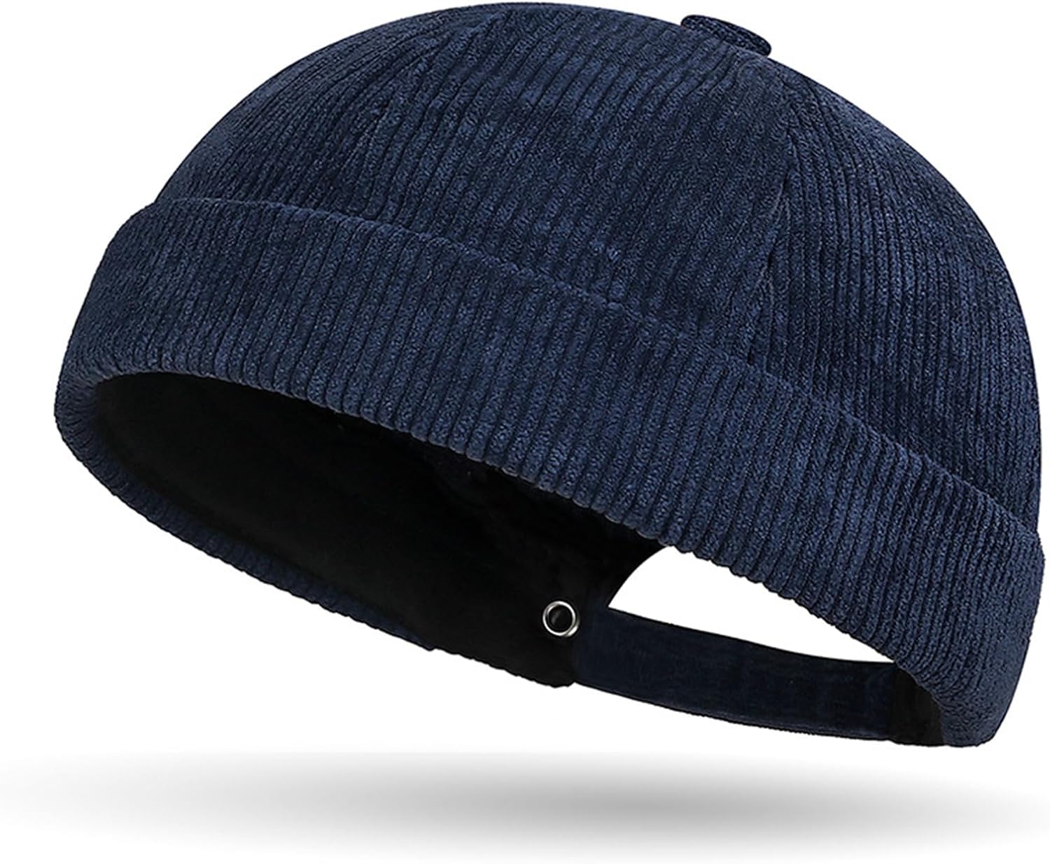 Corduroy Brimless Hat for Men Women Solid Rolled Cuff Docker Cap Harbour Beanie Hats Landlord Hat Sailor Cap K274 - Image 2