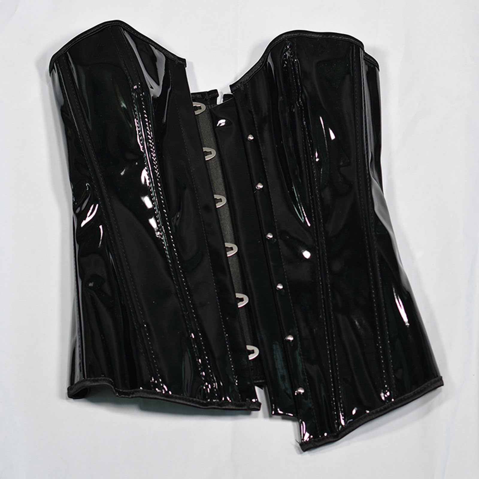 Generisch Corsetto da donna in pelle con 6 fibbie per supporto della vita e cintura addominale, pelle di alta qualità, 6 fibbie regolabili, supporto per la vita, cintura addominale da donna
