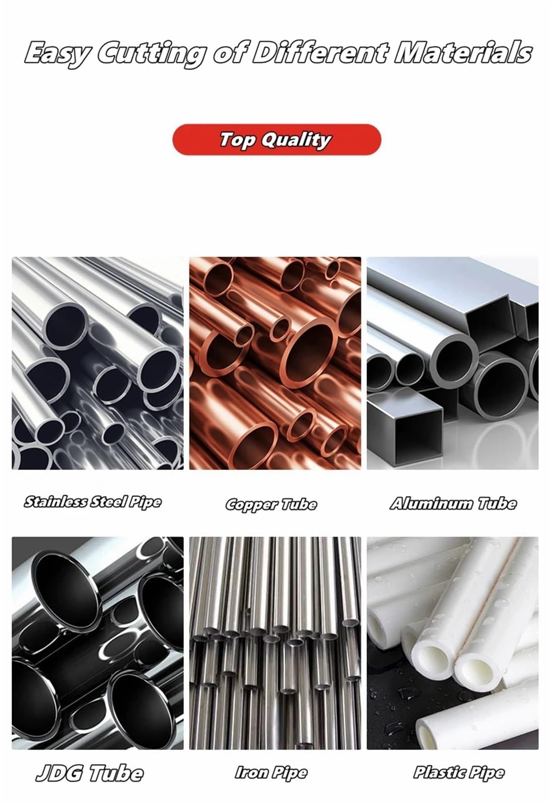 Cortador de Tubos con trinquete de 8-29 mm, Universal, for Acero Inoxidable, Cobre y Aluminio, Tijeras de trinquete, Herramientas manuales for Cortar mangueras.(L)
