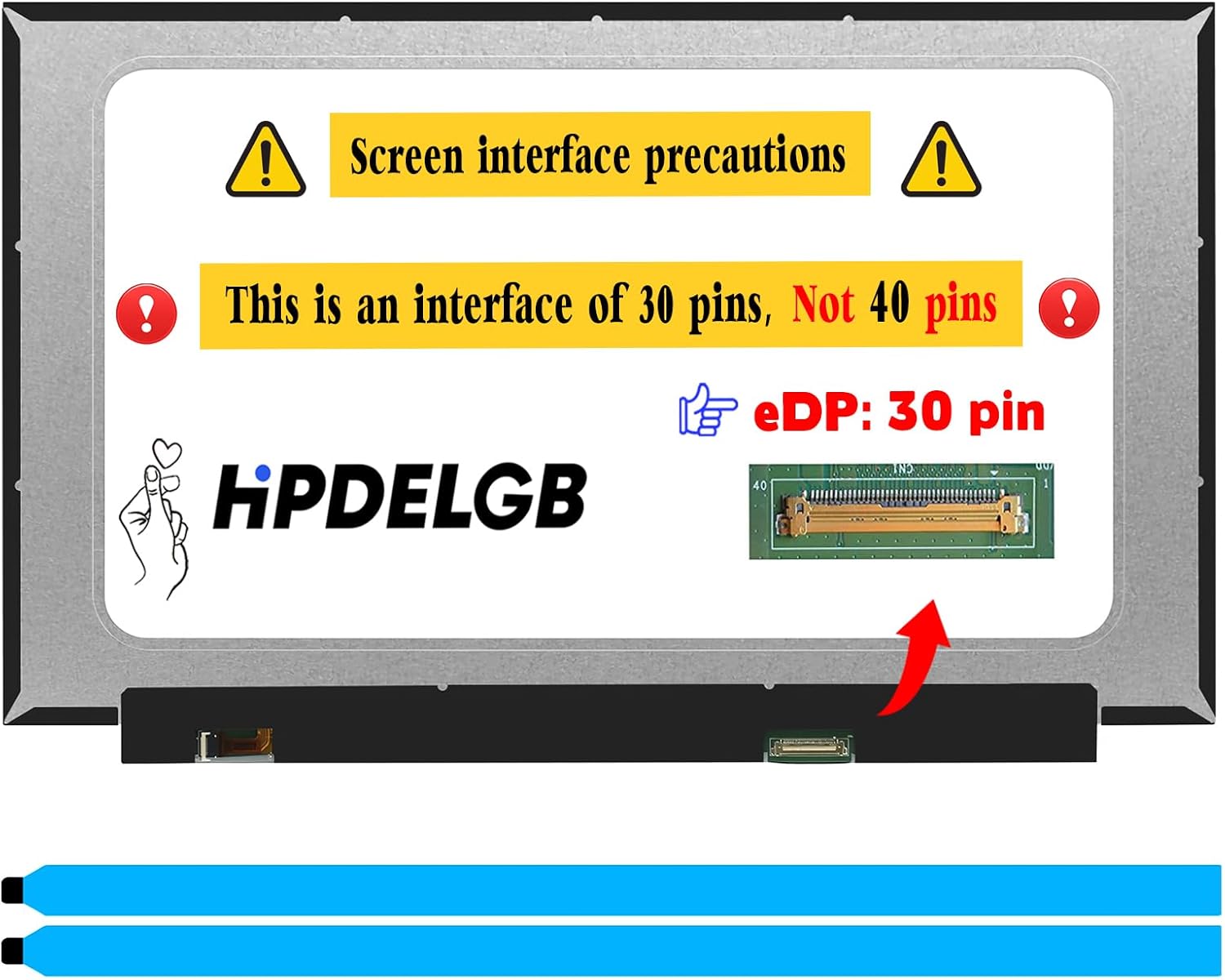 Replacement for DELL Inspiron 15 3510 3511 3515 3521 LCD LED Display Screen 15.6 1080P 30PIN FHD 1920x1080 IPS (Non-Touch)