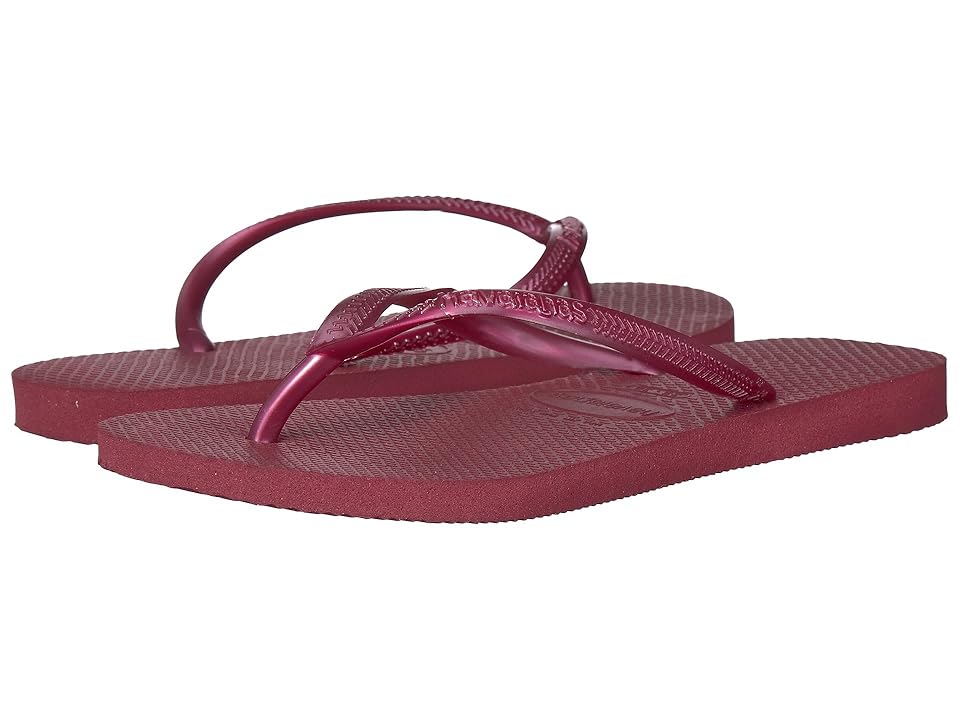 

Havaianas Slim Flip Flops (Beet) Women's Sandals, Red
