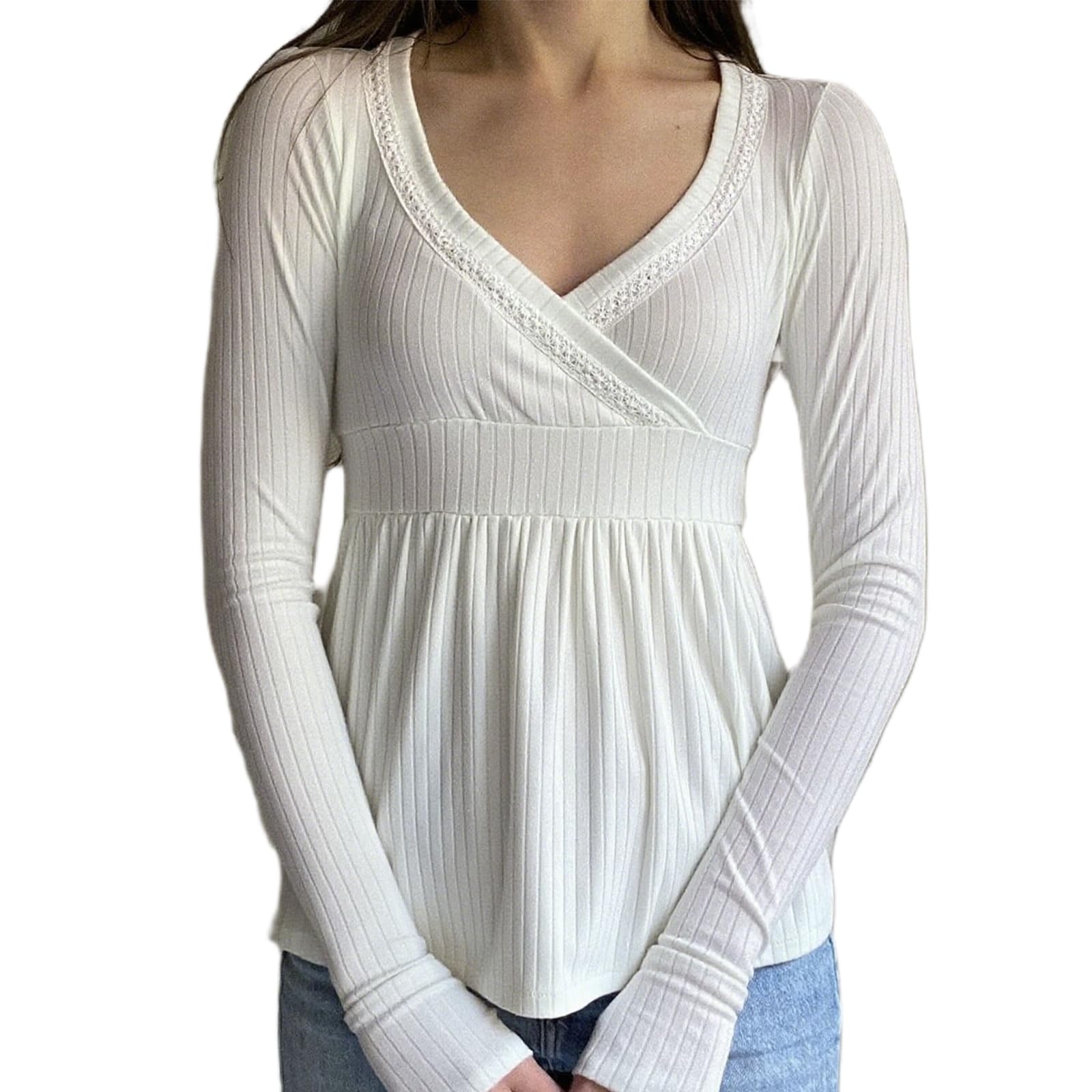 Photo 1 of Muineobuka Women's Babydoll Top - White, Large
