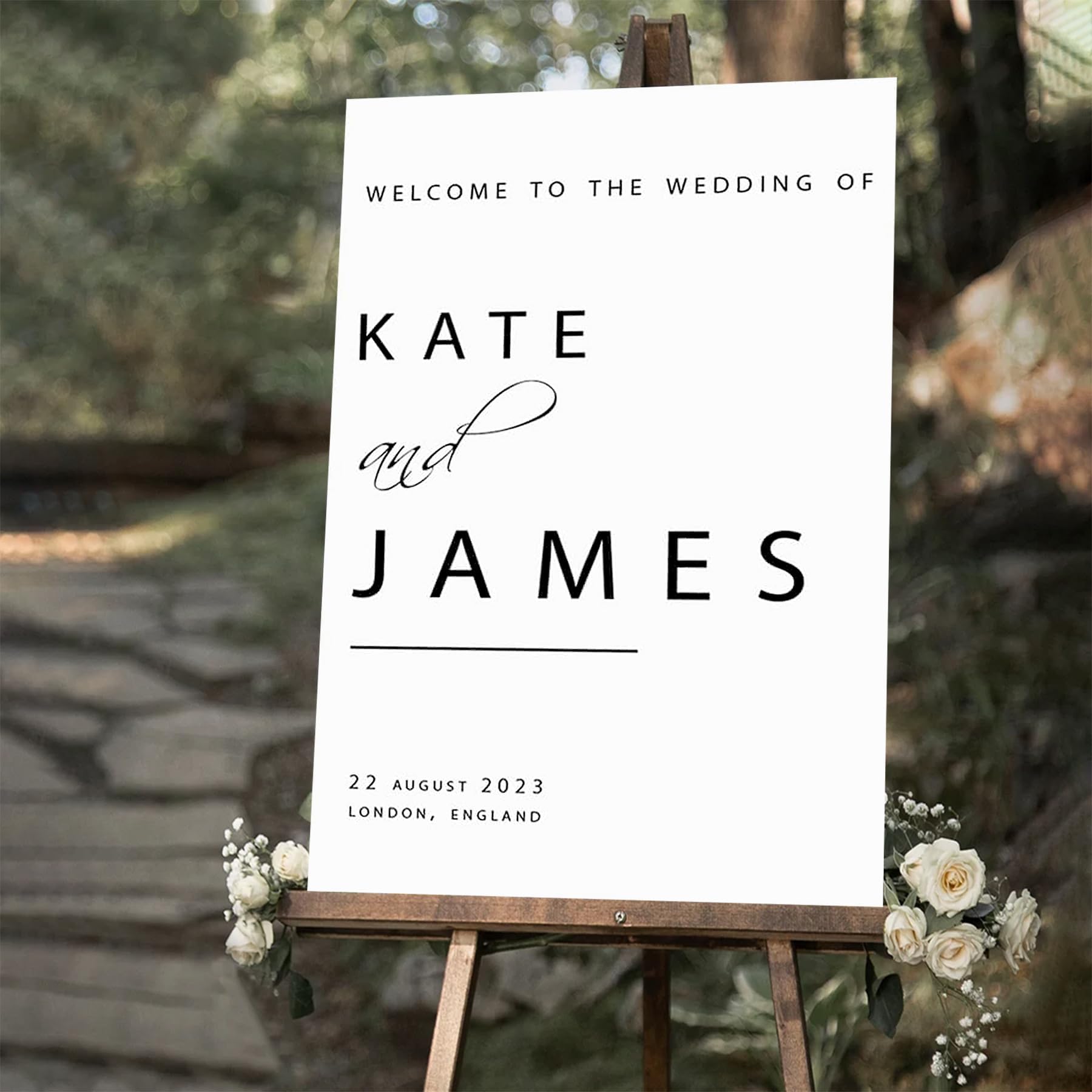 Personalized Wedding Welcome Sign - Custom Wedding Signs for Reception - Custom Wedding decorations Signs - Welcome to Our Wedding Sign #