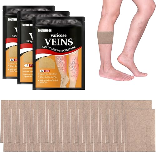Miniatura 2 de 36 parches para venas varicosas, tratamiento natural de alivio para piernas, araña, varices, fortalece la salud capilar y mejora la circulación