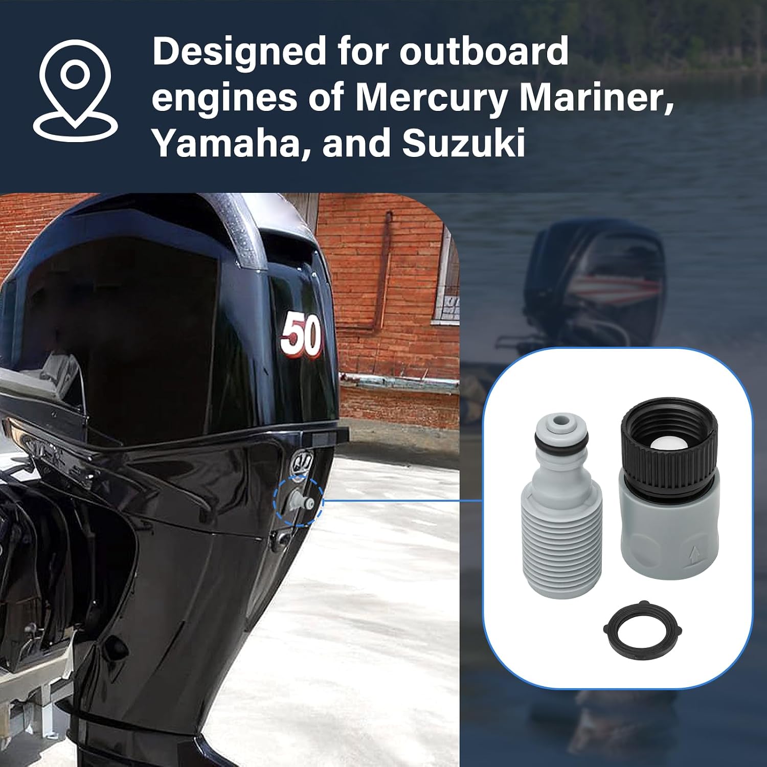 Outboard Motor Quick Connect Flush Kit for Mercury, Yamaha and Suzuki