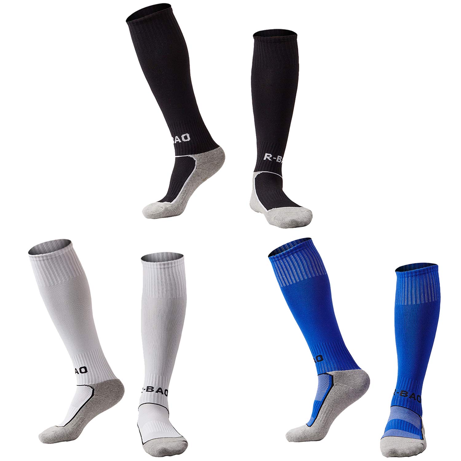 clootessKids Youth Soccer Socks Knee High Cotton Towel Bottom Football Socks for Boys/Girls