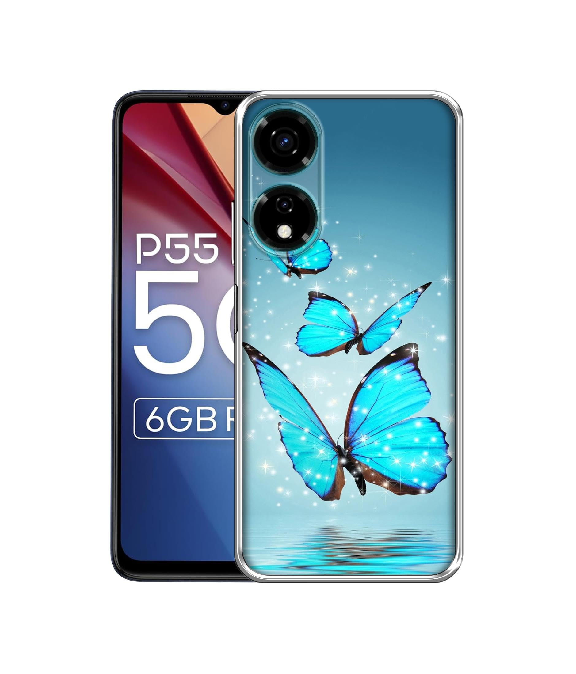 Casotec Flying Butterflies Design Printed Silicon Soft TPU Back Case Cover for Itel P55 5G (B0D176P4WQ) Amazon Price History, Amazon Price Tracker