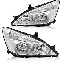 for 2003-2007 Honda Accord Sedan Headlights Chrome Pair