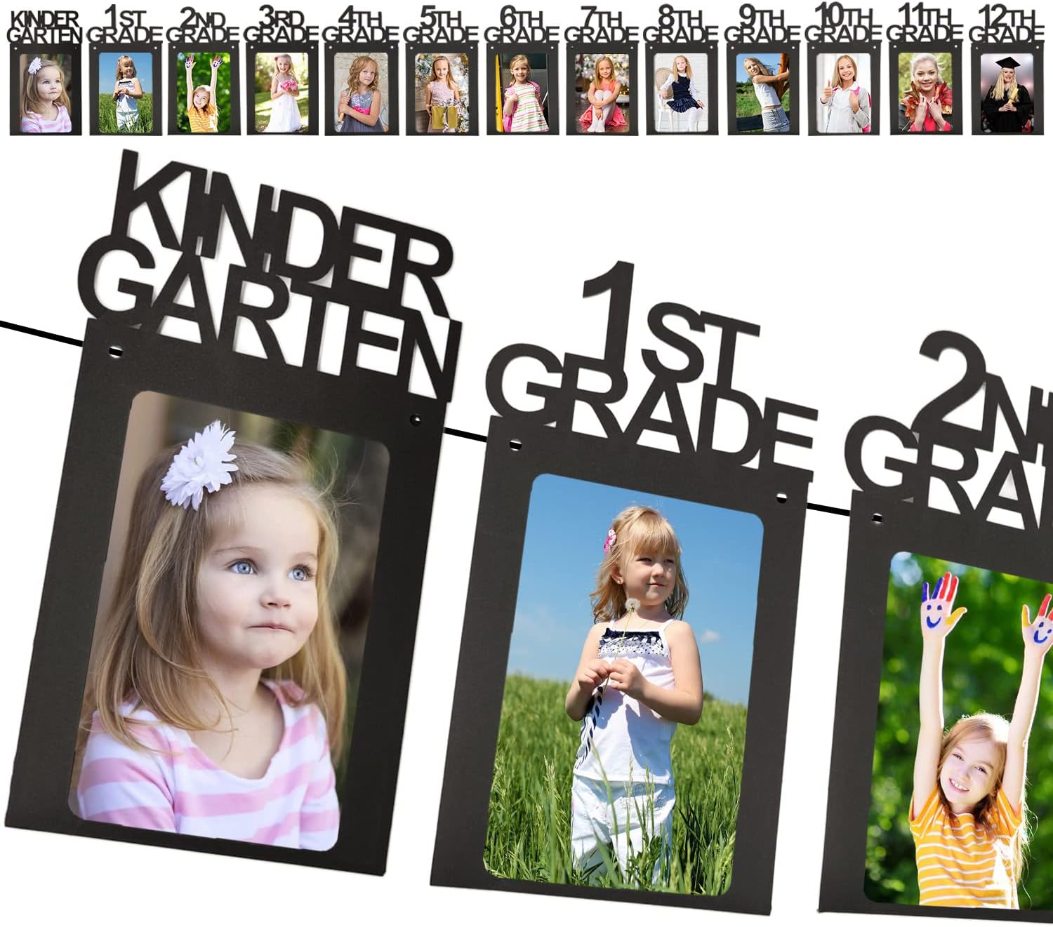 Graduation Party Decorations 2026 Photo Banner for Class of 2026 Decorations 8x10 K-12 Picture Banner Paper Photo Frame for High School Graduation Party Decorations TD129