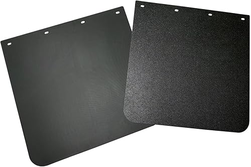 Miniatura 2 de IBESTWOLF Juego de 2 guardabarros de polímero resistente de 24 x 24 pulgadas, color negro, para semirremolques, tractores, remolques, 2 unidades