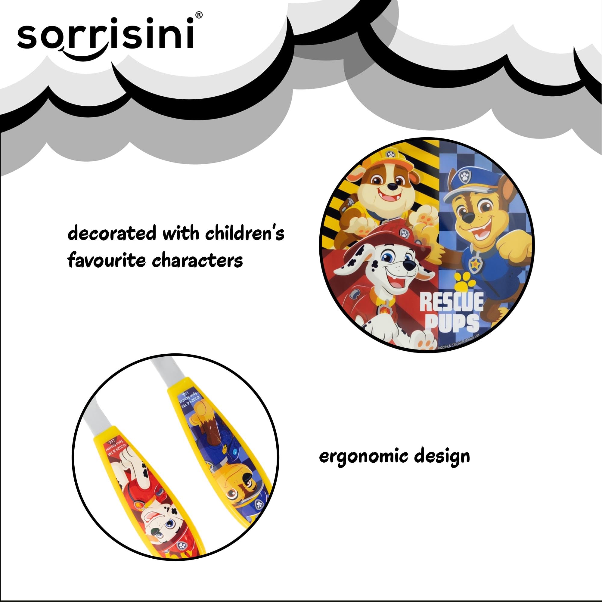 Set Stoviglie riutilizzabili per Bambini Andata per Microonde Marshall, Piatti Plastica Asilo, Scoula, Set Stoviglie piatto, posate in acciaio inox, Paw-Patrol
