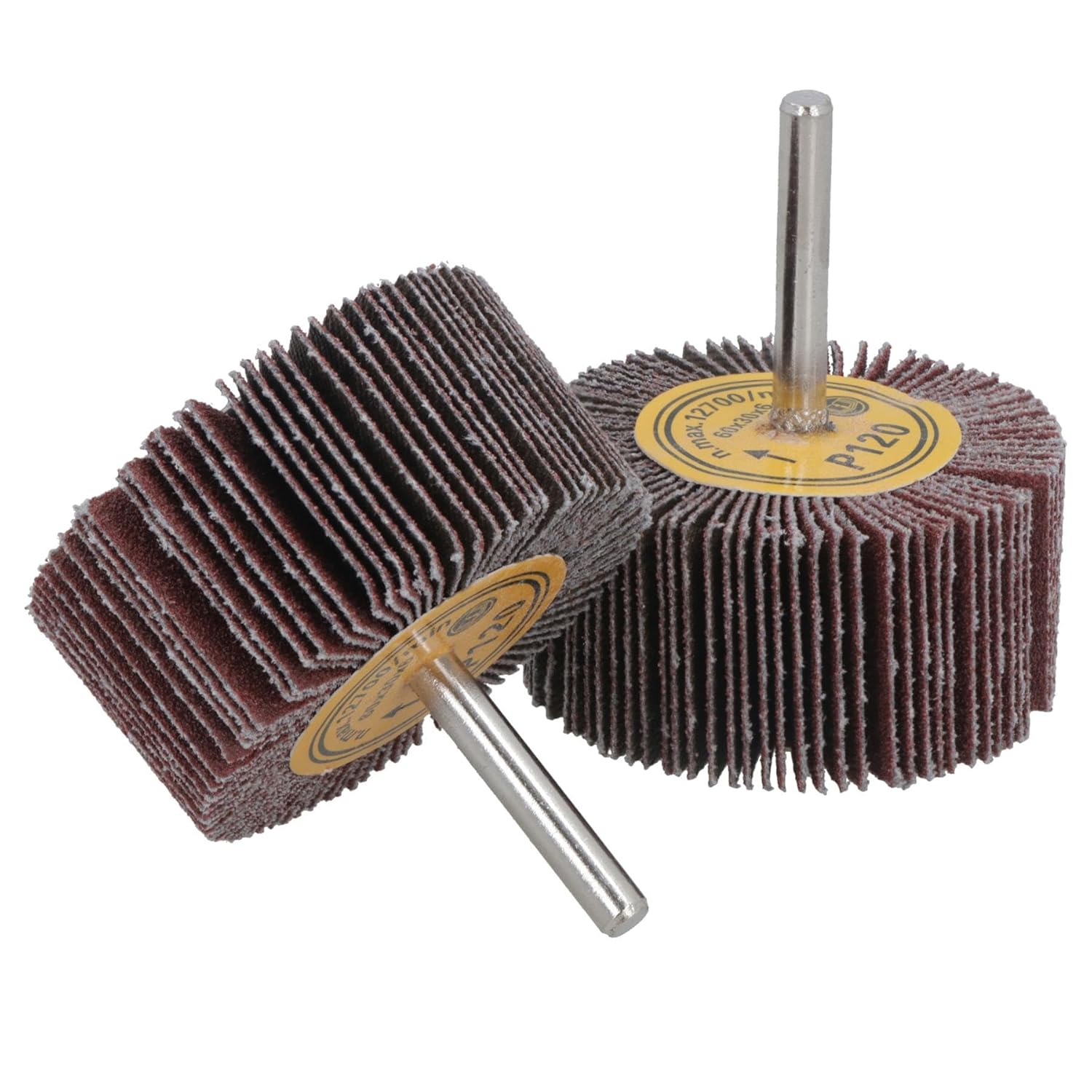 60mm 120 Grit Abrasive Flap Wheel Discs Sanding Rust Removal 6mm Shank 20pc