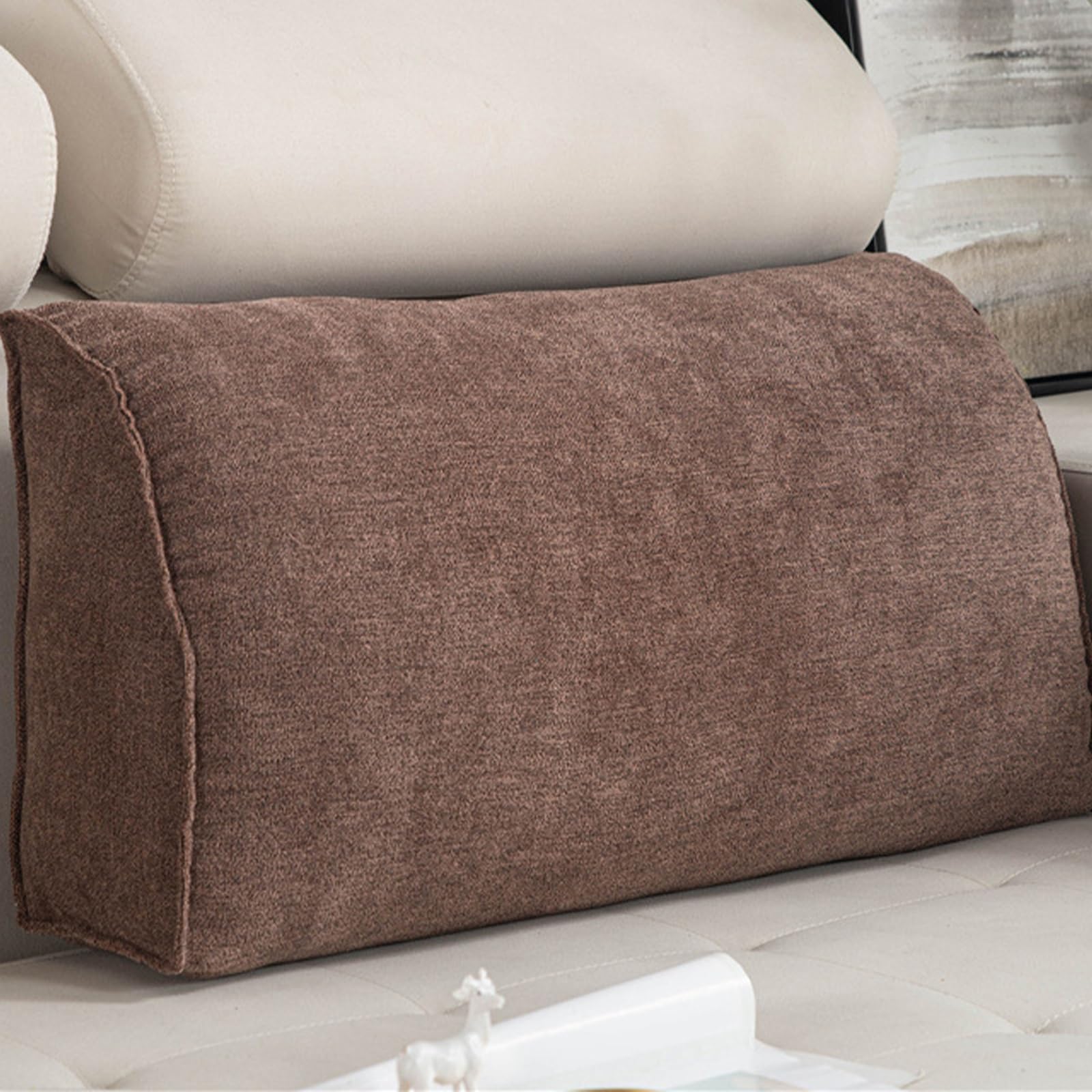 Coussin tete de lit triangulaire NEPHRA, oreiller de lecture haut de gamme