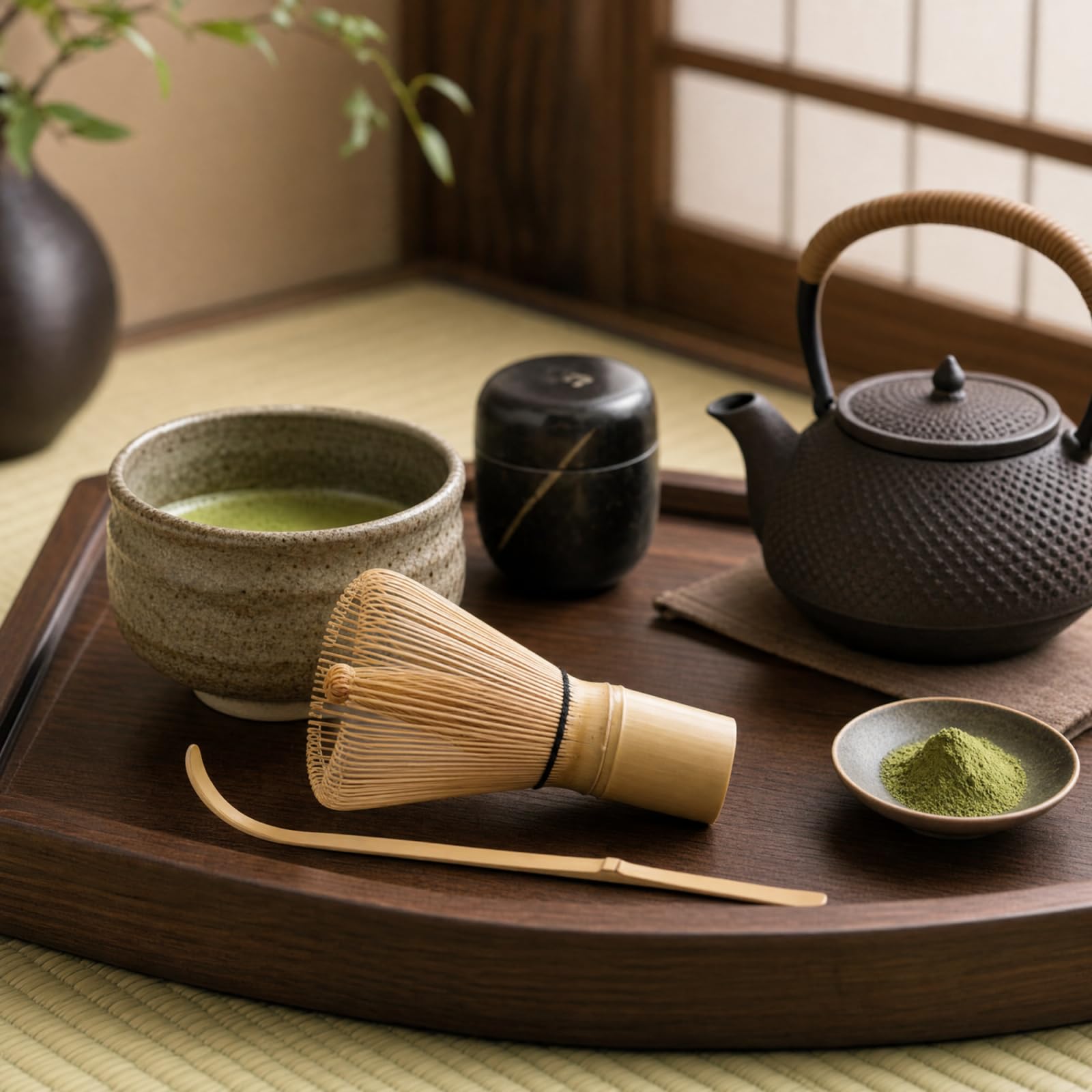 Mepham Premium Matcha Besen Chasen aus Bambus Traditioneller Japanischer Bambusbesen fur die PerfekteTeezeremonie, 100 Prongs Matcha Whisk fur Feinen Schaum undAuthentischen Geschmack