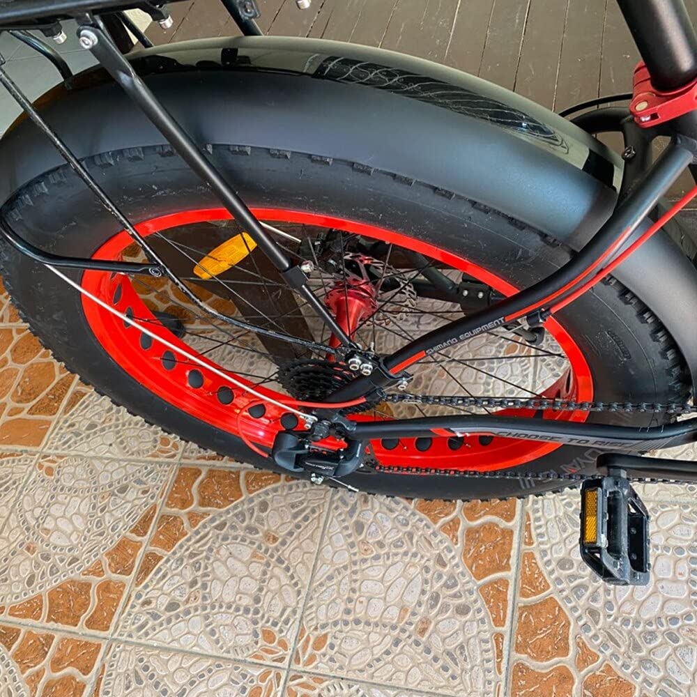 Guardabarros para Bicicleta, Guardabarros, Juego de Guardabarros para neumáticos Anchos de 24/26/20" x 4.0, Plegables, para Nieve y Playa, Accesorios de Ciclismo (nuevos, Naranjas, 26 x 4.0)
