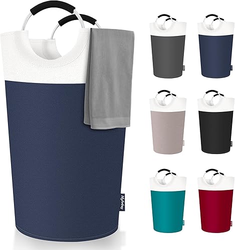 Miniatura 8 de Lilyfantasy Cestas para la ropa sucia extra grandes de 160 litros, cesta de lavandería con asas acolchadas, cesta alta para la ropa sucia de pie,