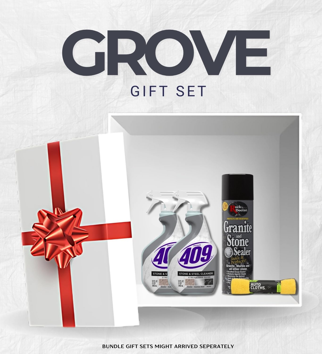 2x Formula 409 Stone/Steel Cleaner 32 oz Spray and Rock Doctor Clean Scent Granite Sealer 18 oz Spray Bundle with Microfiber Auto Cleaning Cloth – Stone and Countertop Care – Gift Set (4 Items) image 5