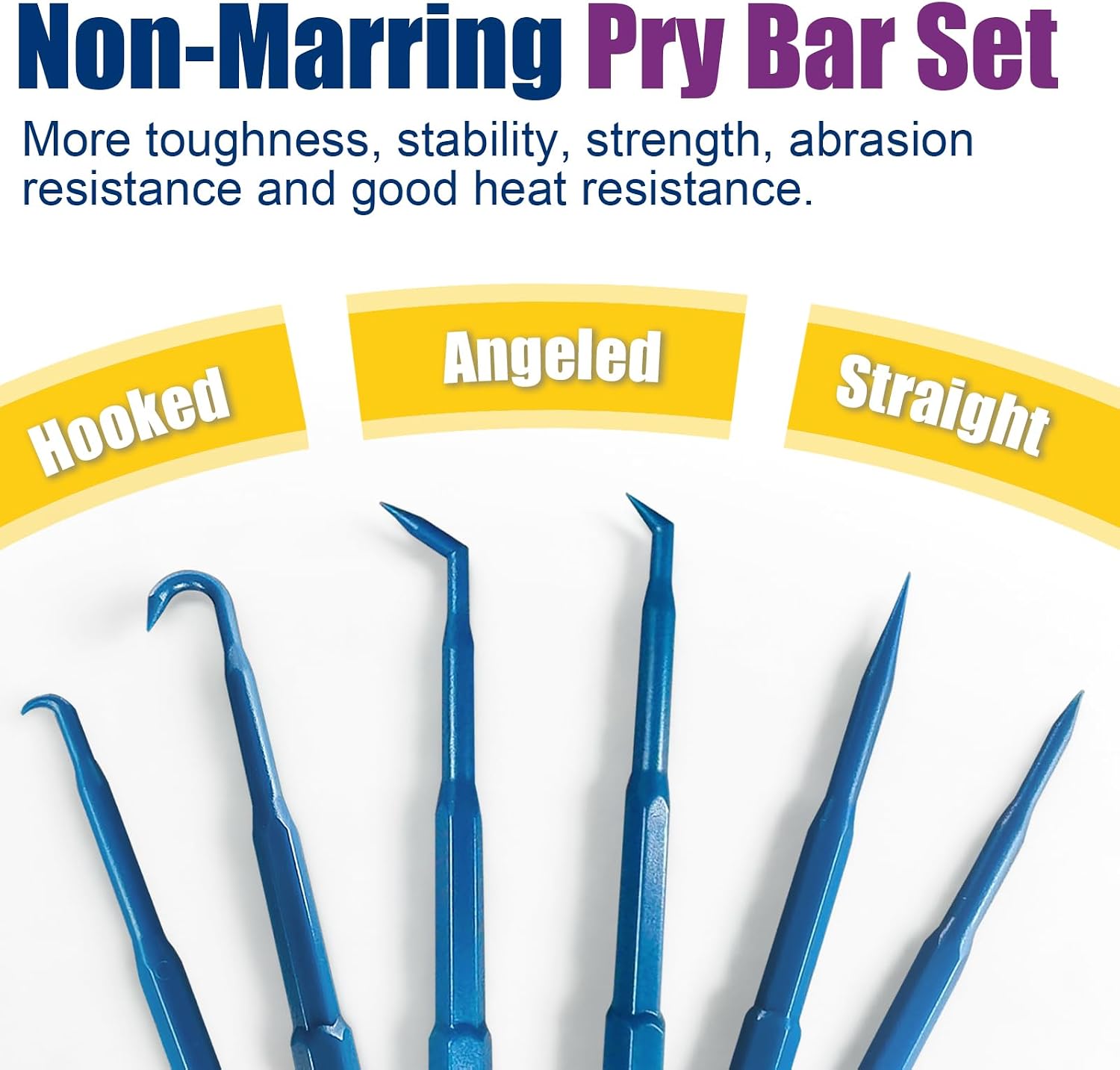 20PCS Delicate Pickup Tool Set, Non-Marring Scraper & Pry bar Kit, Multifunction Double-ended Mini Pick and HookTools, for various jobs detail clean, separating small parts, remove trim clips
