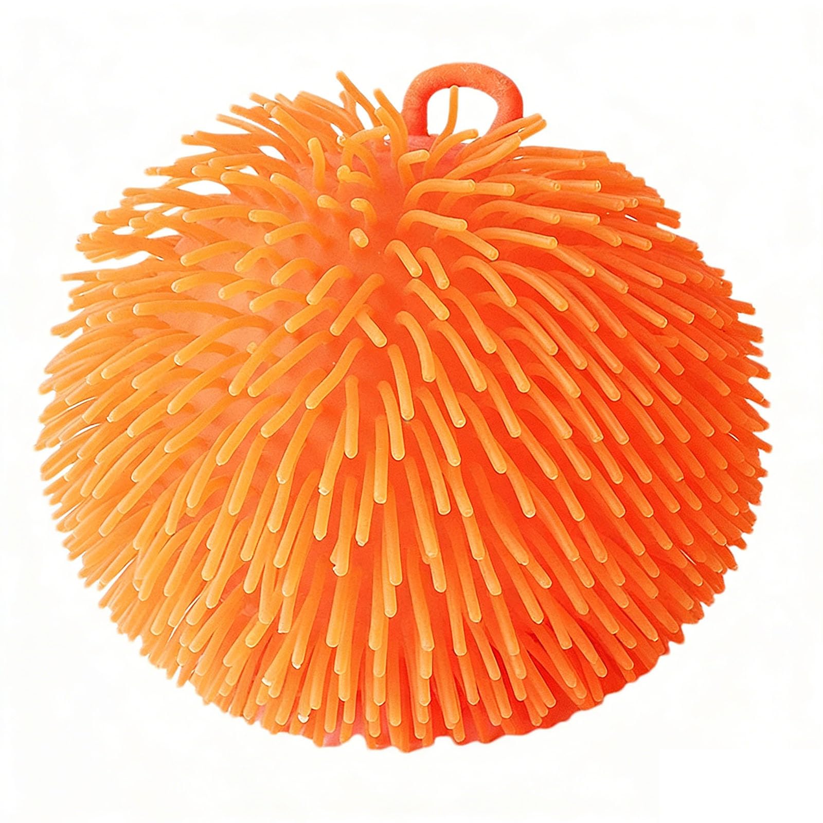 EcoGleam Puffer Balls with Lights Stretchy Sensory Ball 6.69in for Adults (Orange)