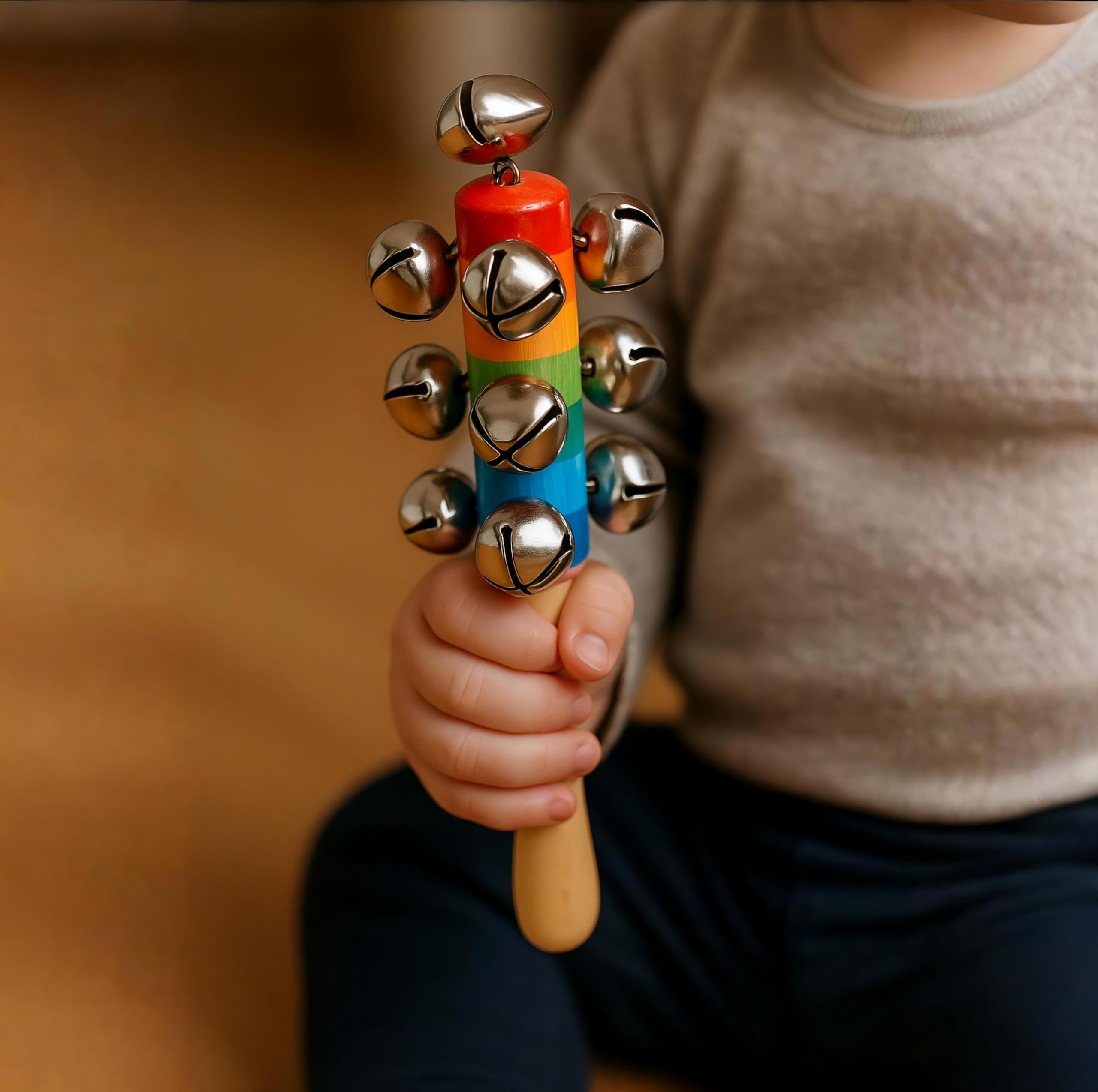 Vemlons Wooden Toy Jhunjhuna Wooden Non Toxic Colorful Rattle Toys for New Born Baby, Musical Infant Toy, / Dugi Dugi Rattle Sweet Cuddle Infant of JhunJhuna/lakdi ka jhunjhuna