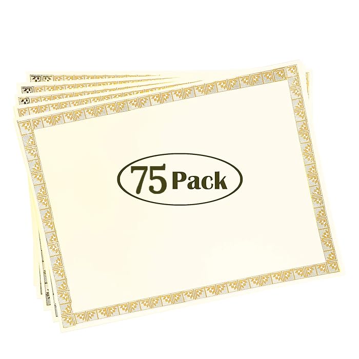Buy TEPCO Certificate Paper Cardstock 75pcs Ivory 8.5x11 Award