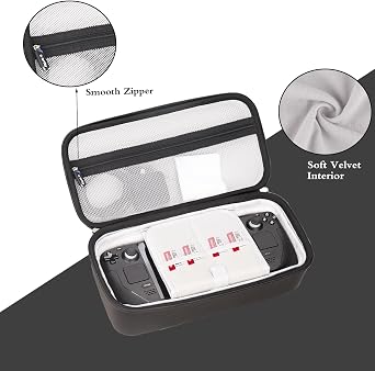 worfty キャリートラベルケース Steam Deck/ Steam Deck OLED用 保護ストレージハードバッグ Steamdeck/Valve Steamデッキアクセサリー対応 ポータブルバッグシェル、大容量、ケースのみブラック