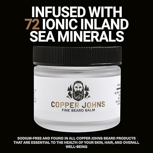 Miniatura 3 de Copper Johns  Bálsamo para barba  Forma de barba con sujeción media a firme  Sellos en humedad  Fabricado con manteca de karité, aceite de jojoba y