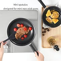 Vista 6 de Juego de 2 espátulas de silicona, mini espátulas pequeñas y flexibles para brownie para utensilios de cocina antiadherentes, perfecto para cocinar