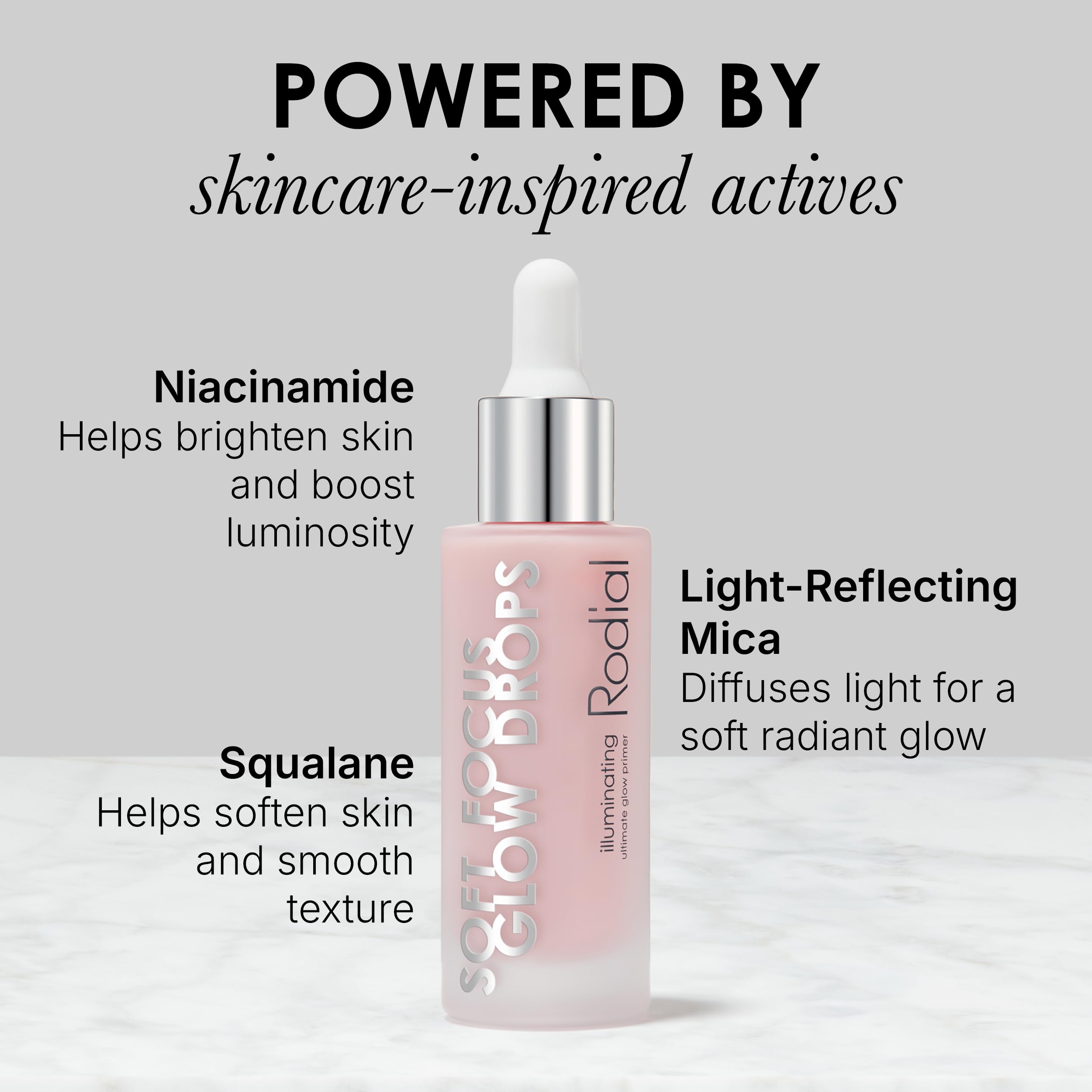 Soft Focus Glow Booster Drops, Radiance Booster Illuminating Serum For Face with Glycerin and Antioxidants, Smoothing Dewy Primer and Makeup Base, Weightless Formula